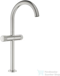 GROHE ATRIO PRIVATE XL magasított mosdó csaptelep click-clack leeresztővel, Supersteel 21142DC0 (21142DC0)