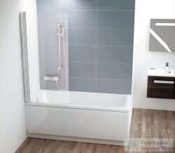 RAVAK CHROME CVS1-80 80 cm-es balos kádparaván, szatén+transparent 7QL40U00Z1 (7QL40U00Z1)