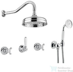 Bugnatese ARCADIA falsík alatti zuhanyrendszer 20 cm-es fejzuhannyal, zuhanyszettel, belső egységgel, króm 8327CR (8327CR)