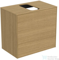 Ideal Standard CONCA 60, 2x37, 3 cm-es 1 fiókos szekrény kivágott lappal, mosdó nélkül, light oak T3934Y6 (T3934Y6)