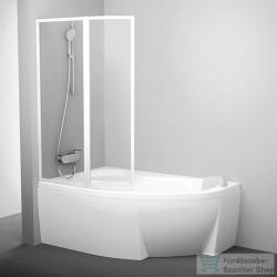 RAVAK VSK2 Rosa 160 balos kádparaván, Fehér+transparent 76L90100Z1 (76L90100Z1)