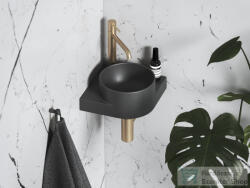 RAVAK Yard 28 C kézmosó csaptelep furattal, antracit XJX03228000 (XJX03228000)