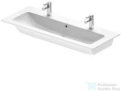 Duravit ME BY STARCK bútorral aláépíthető 123x49 cm-es mosdó 2 csaplyukkal, White Satin matt, 2361123224 (2361123224)