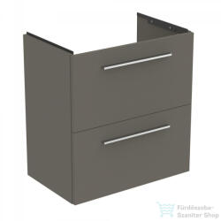 Ideal Standard I. Life S 60x37, 5 cm-es 1 fiókos fali szekrény mosdó és fogantyú nélkül, Quartz grey matt T5293NG (T5293NG)