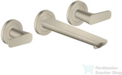 Hansgrohe AXOR Citterio C falsík alatti mosdó csaptelep 19 cm-es kifolyóval, nem zárható leeresztővel, alaptest nélkül, szálcsiszolt nikkel 49070820 (49070820)