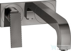 Hansgrohe AXOR CITTERIO falsík alatti mosdó csaptelep 22 cm-es kifolyóval, nem zárható leeresztővel, rombuszmetszéses fogantyúval, polírozott fekete króm 39171330 (39171330)