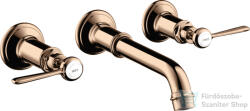Hansgrohe AXOR Montreux falsík alatti mosdó csaptelep nem zárható leeresztővel, polírozott vörös arany hatású 16534300 (16534300)