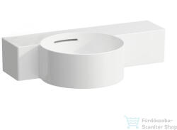 Laufen Val SaphirKeramik 55x31, 5 cm-es kézmosó csaplyuk nélkül, jobb oldali pulttal, LCC Active bevonattal, fehér H815283A001091 (H815283A001091)