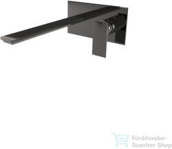 Bugnatese ATELIER falsík alatti mosdócsaptelep 21, 5 cm-es kifolyóval, belső egységgel, click-clack leeresztővel, PVD fekete 9447SCPT (9447SCPT)