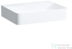 Laufen Val SaphirKeramik 55x42 cm-es csiszolt aljú mosdó csaplyuk és túlfolyó nélkül, matt fehér H8162827571121 (H8162827571121)