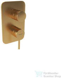 Bugnatese Kline 4 funkciós falsík alatti kád /zuhany csaptelep belső egységgel, szálcsiszolt arany 5732OS (5732OS)