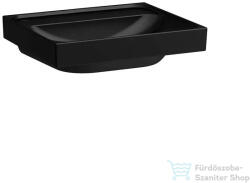 Laufen MEDA 55x46 cm-es falra/bútorra szerelhető csiszolt aljú mosdó csaplyuk és túlfolyó nélkül, matt fekete H8161127161121 (H8161127161121)