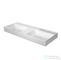 Duravit DURASQUARE 120x47 cm-es bútorral aláépíthető dupla mosdó csaplyuk nélkül, Wondergliss bevonattal, 23531200701 (23531200701)