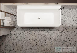 LunArt Leila 169x80 cm-es falhoz tehető öntöttmárvány kád szifon és túlfolyó nélkül, matt fehér 5999123007094 (5999123007094)
