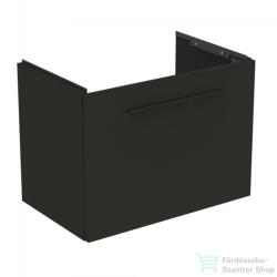 Ideal Standard I. Life S 60x37, 5 cm-es 1 fiókos fali szekrény mosdó és fogantyú nélkül, Carbon grey matt T5292NV (T5292NV)