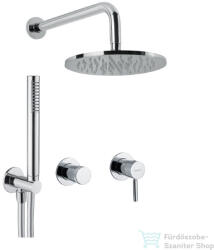 Bugnatese Kobuk falsík alatti komplett zuhanyrendszer 22, 5 cm-es esőztetővel, belső egységgel, zuhanyszettel, króm 2201HCR (2201HCR)
