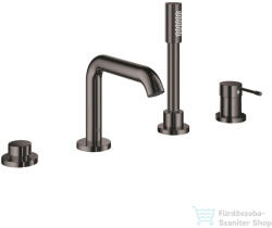 GROHE ESSENCE 4 üléses kádtöltő csaptelep zuhanyszettel, alaptest nélkül, Hard Graphite 25251A01 (25251A01)