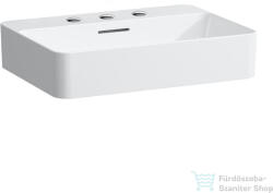 Laufen Val SaphirKeramik 55x40 cm-es pultra ültethető mosdó 3 csaplyukkal, matt fehér H8122847571081 (H8122847571081)