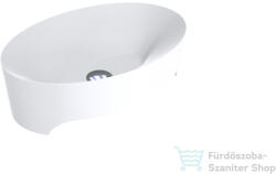 LunArt Yvonne 50x32 cm-es pultra ültethető öntöttmárvány mosdó csaplyuk és túlfolyó nélkül, matt fehér 5999123002563 (5999123002563)