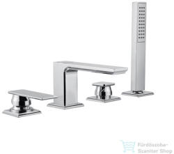 Bugnatese Atelier 4 üléses kádtöltő csaptelep zuhanyszettel, króm 9455CR (9455CR)