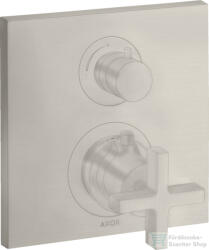 Hansgrohe AXOR Citterio falsík alatti termosztátos kád/zuhany csaptelep alaptest nélkül, rozsdamentes acél hatású 39705800 (39705800)