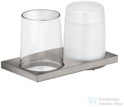 KEUCO EDITION 11 szappanadagoló, 180 ml, pohártartóval, szálcsiszolt nikkel 11153059000 (11153059000)