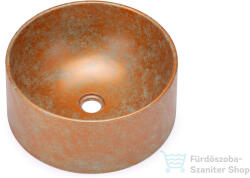 S.V.I.S. Design mosdó 40 cm COLUMBA BASIC - SMOKED METAL réz és zöld, félmatt lakk UBX. COLUMBA. BC. 040.000. MS. 03.2 (UBX_COLUMBA_BC_040_000_MS_03_2)