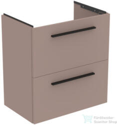 Ideal Standard I. Life S 60x37, 5 cm-es 1 fiókos fali szekrény mosdó és fogantyú nélkül, Greige matt T5293NH (T5293NH)