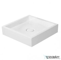 Duravit STARCK 1 47x47 cm-es ráültethető mosdó csaplyuk és túlfolyó nélkül, Wondergliss bevonattal, 03874700281 (03874700281)