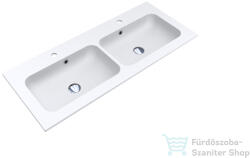 LunArt Gabriel 1100-2 110, 1x45, 1 cm-es 2 medencés beépíthető öntöttmárvány mosdó, matt fehér 5999123002167 (5999123002167)
