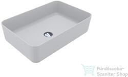 LunArt Hope 60x40 cm-es pultra ültethető öntöttmárvány mosdó csaplyuk és túlfolyó nélkül, matt fehér 5999123006325 (5999123006325)
