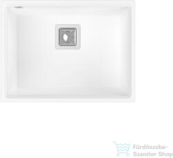 LunArt Soma 55x42 cm-es öntött gránit mosogató medence szifon nélkül, Fehér 5999123007629 (5999123007629)