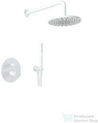 Bugnatese MILLENOVECINQUANTA falsík alatti zuhanyrendszer 22, 5 cm-es esőztetővel, belső egységgel, zuhanyszettel, matt fehér 4674BI (4674BI)