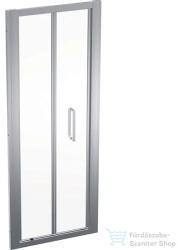 Geberit GEO 76x190 cm-es harmonikaajtó átlátszó üveggel, Reflex vízlepergető réteggel, ezüst kerettel, 560.106. 00.2 (560106002)