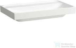 Laufen MEDA 80x46 cm-es falra/bútorra szerelhető csiszolt aljú mosdó csaplyuk és túlfolyó nélkül, fehér H8161170001121 (H8161170001121)
