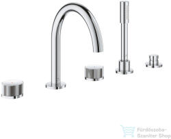 GROHE ATRIO PRIVATE 5 üléses kádtöltő csaptelep zuhanyszettel, alaptest nélkül, Króm 25226000 (25226000)