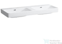 Laufen Pro S 120x46 cm-es dupla mosdó csaplyuk nélkül, LCC Active bevonattal, fehér H814966A001091 (H814966A001091)