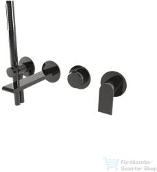 Bugnatese SIMPLE falsík alatti kád csaptelep kézizuhannyal, PVD fekete 6601PT (6601PT)