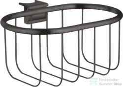 Hansgrohe AXOR UNIVERSAL MONTREUX 160/83 szappantartó kosár Unica zuhanyrúdra, szálcsiszolt fekete króm 42066340 (42066340)