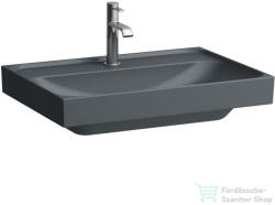 Laufen MEDA 65x46 cm-es falra/bútorra szerelhető csiszolt aljú mosdó túlfolyó nélkül, matt grafit H8161147581111 (H8161147581111)