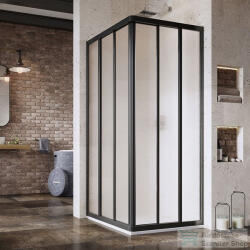 RAVAK SUPERNOVA ASRV3-75 75 cm-es zuhanyajtó (csak az egyik oldal), fekete+grape 15V303R2ZG (15V303R2ZG)