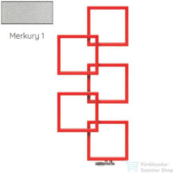 Radeco LOCO 5 1540x685 design radiátor, MERKURY 1 (metál ezüst) színben, balos (Radeco_LOCO_5_B_MERKURY1)