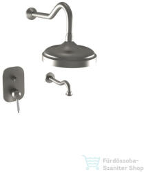 Bugnatese OXFORD falsík alatti zuhanyrendszer 20 cm-es fejzuhannyal, kádkifolyóval, szálcsiszolt nikkel 6369NS (6369NS)