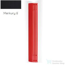 Radeco CARRERA N 1800x235 sarokba építhető, íves design radiátor, MERKURY 8 (selyemfényű fekete) színben (Radeco_CARRERA_N_MERKURY8)