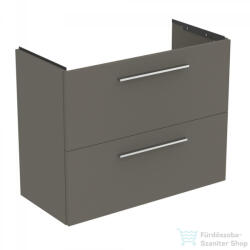 Ideal Standard I. Life S 80x37, 5 cm-es 2 fiókos fali szekrény mosdó és fogantyú nélkül, Quartz grey matt T5295NG (T5295NG)