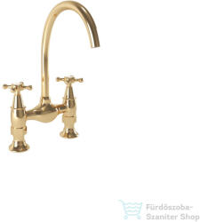 Bugnatese LADY peremre szerelhető álló mosogató csaptelep, sárgaréz 991ON (991ON)