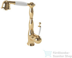 Bugnatese Oxford kihúzható fejes mosogató csaptelep, sárgaréz 6388ON (6388ON)