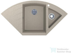 LunArt Beren 110x57, 5 cm-es öntött gránit mosogató medence gyümölcsmosóval, szifon nélkül, Sand 5999123000101 (5999123000101)