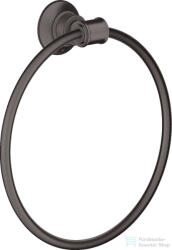 Hansgrohe Axor Montreux törölközőtartó gyűrű, szálcsiszolt fekete króm 42021340 (42021340)
