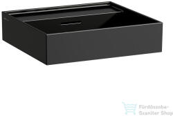 Laufen Kartell By Laufen 50x46 cm-es csiszolt aljú mosdó csaplyuk nélkül, fényes fekete H8163320201091 (H8163320201091)